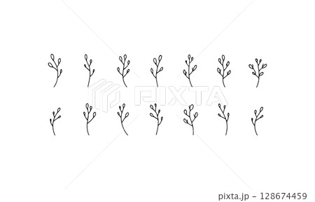 Simple Botanical Element. Simple Botanical Element includes a soft minimalist stem design perfect for calm floral accents in modern compositions. Simple Botanical Element. Simple Botanical Element includes a soft minimalist stem design perfect for calm floral accents in modern compositions. 128674459