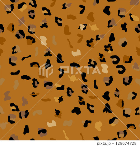 Seamless leopard print pattern. Fully seamless jaguar or cheetah skin pattern. leopard print textile fabric Seamless leopard print pattern. Fully seamless jaguar or cheetah skin pattern. leopard print textile fabric 128674729