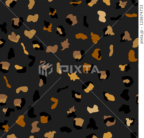 Seamless leopard print pattern. Fully seamless jaguar or cheetah skin pattern. leopard print textile fabric 128674733