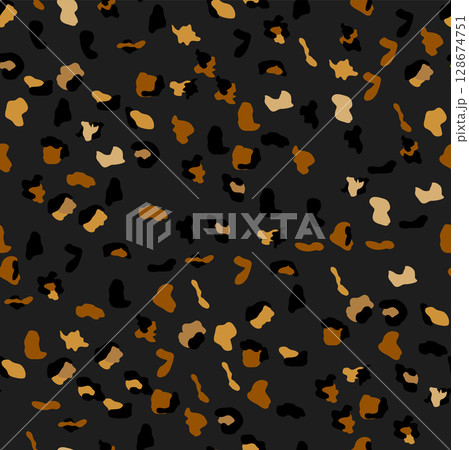 Seamless leopard print pattern. Fully seamless jaguar or cheetah skin pattern. leopard print textile fabric 128674751