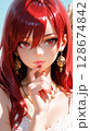 赤髪の美少女が君を見つめる 128674842