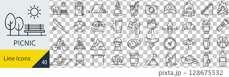 野餐圖示集 128675532
