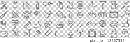 向量單色工藝線圖示集 128675534