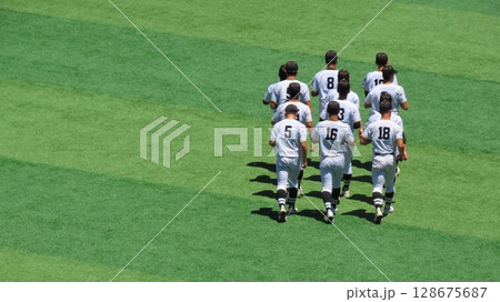 高校球児のランニング 128675687