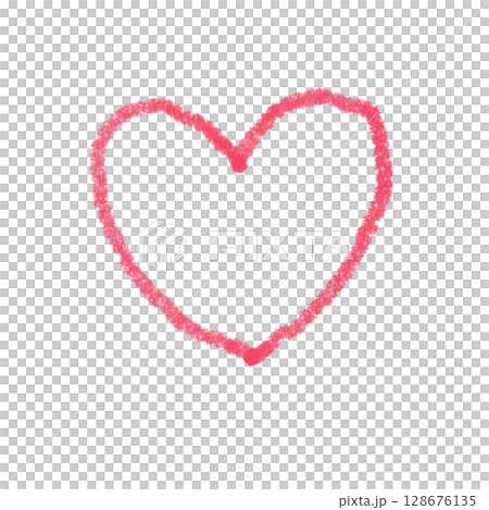 Hand-drawn style cute heart illustration 128676135