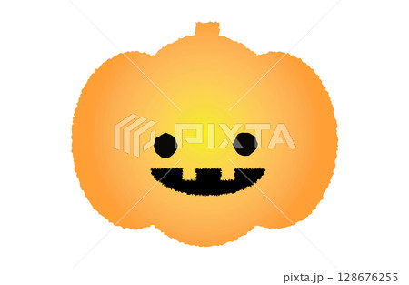 手描き風カボチャイラスト 128676255