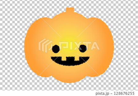 手描き風カボチャイラスト 128676255