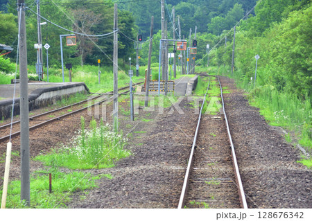 JR北海道、根室本線の上尾幌駅から厚岸駅までの車窓風景 128676342