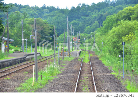 JR北海道、根室本線の上尾幌駅から厚岸駅までの車窓風景 128676343