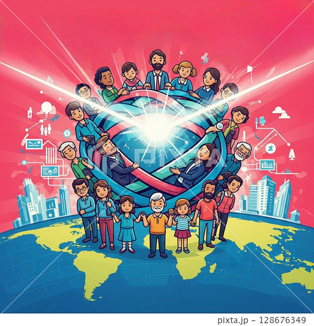 任せる未来グローバルイメージ 128676349