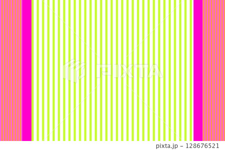 ストライプ模様　カラフル　グリーン　ピンク　オレンジ色 128676521