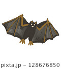 ナチュラルでかわいいハロウィンのコウモリのイラスト 128676850