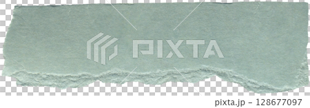 Blue torn scrap cardboard. Realistic carton sheet with crumpled effect. Light blue ripped piece paper, rough border with torn edges for collage, DIY projects, scrapbooking 128677097