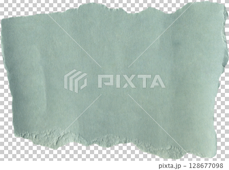 Textured torn blue cardboard scrap. Aged blue carton with torn edges. Vintage crumpled light blue torn paper scrap for used as backdrop. Realistic background for collage, scrapbooking, DIY projects  128677098
