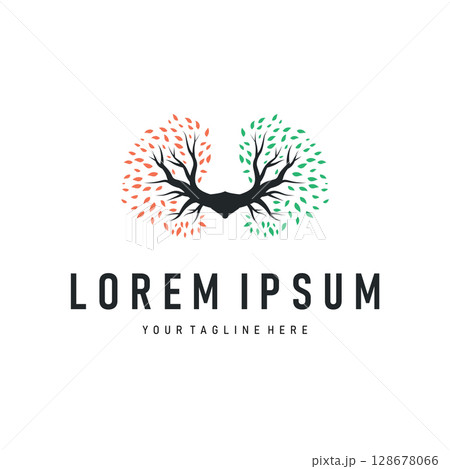 Tree logo design, natural beauty of green earth plants design as a simple and minimalist illustration vector template Tree logo design, natural beauty of green earth plants design as a simple and minimalist illustration vector template 128678066