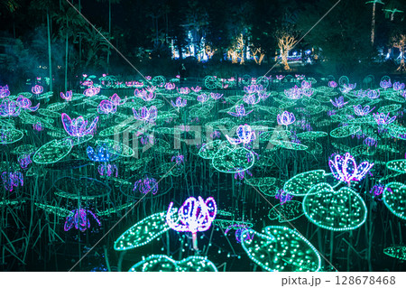 沖縄最大級のイルミネーション｜東南植物楽園ナイト 128678468