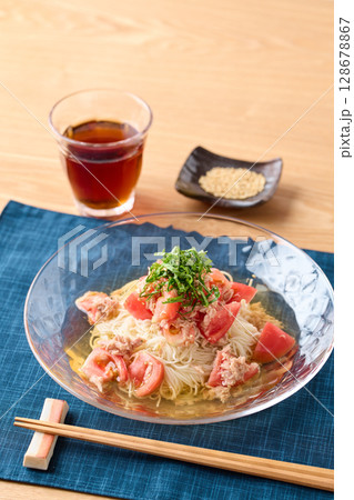 トマトとツナのそうめん トマトとツナのそうめん 128678867
