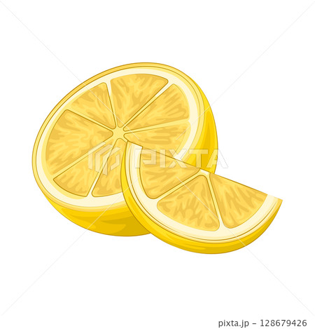 Illustration of Lemon Slice 128679426