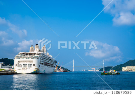 長崎港客船入港（Star Navigator）水辺の森公園【長崎市】 128679589
