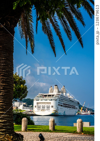 長崎港客船入港（Star Navigator）水辺の森公園【長崎市】 128679613