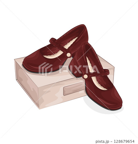 Illustration of Woman Shoes 128679654