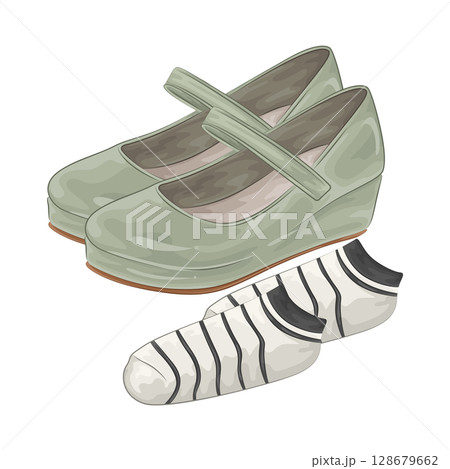 Illustration of Woman Shoes 128679662
