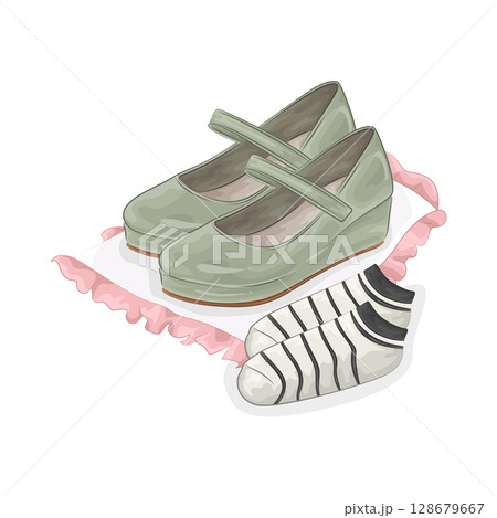 Illustration of Woman Shoes 128679667