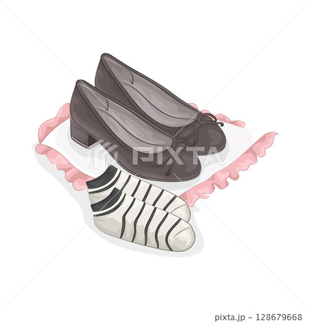 Illustration of Woman Shoes  128679668