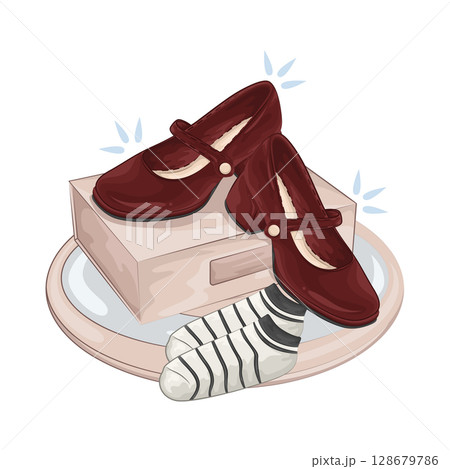 Illustration of Woman Shoes  128679786