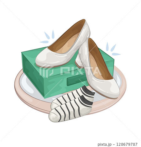 Illustration of Woman Shoes  128679787