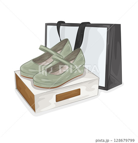 Illustration of Woman Shoes  128679799