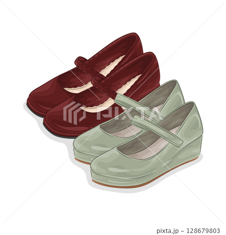 Illustration of Woman Shoes  128679803