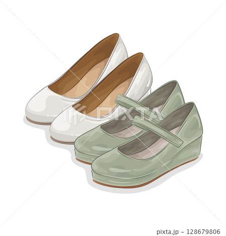 Illustration of Woman Shoes  128679806