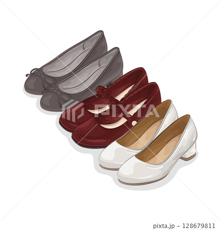 Illustration of Woman Shoes  128679811