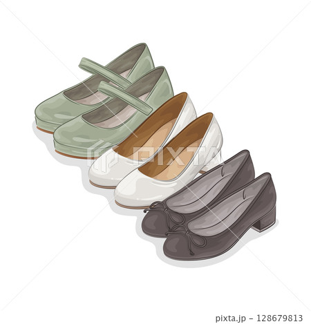 Illustration of Woman Shoes  128679813