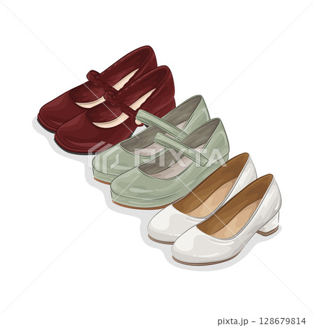 Illustration of Woman Shoes  128679814