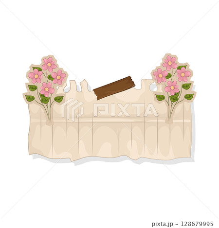 Illustration of Aesthetic Torn Paper Illustration of Aesthetic Torn Paper 128679995