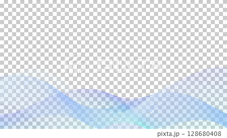 Transparent blue abstract wave background 128680408