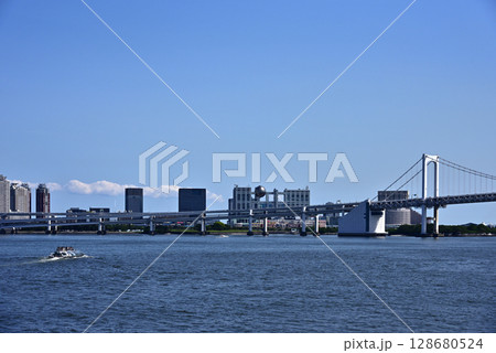 東京港風景~有明、台場、レインボーブリッジ~ 東京港風景~有明、台場、レインボーブリッジ~ 128680524