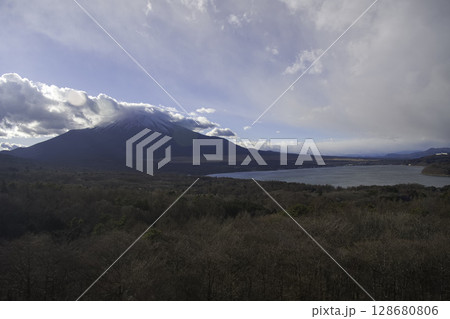 富士山と山中湖を望む 128680806