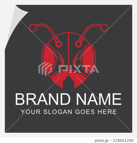 Ant Logo Symbol of Teamwork and Perseverance 128681200