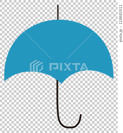 Simple blue umbrella illustration Simple blue umbrella illustration 128682011