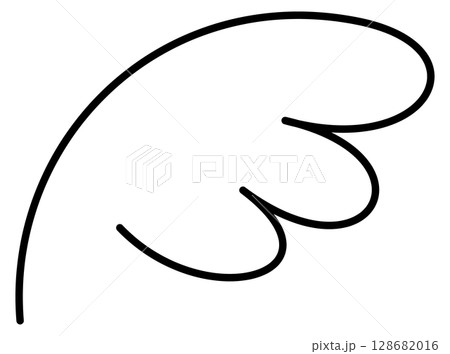 シンプルな翼のイラスト 128682016