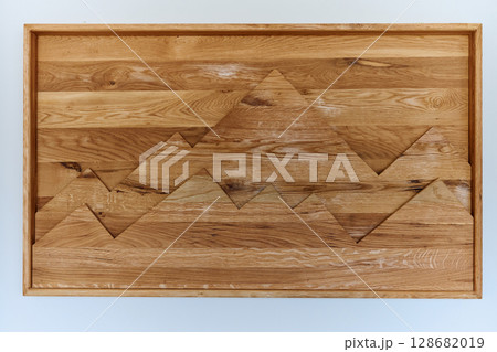 Modern Wooden Wall Decor Enhancing Residential Interior Design 128682019