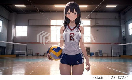 バスケ女子 128682224