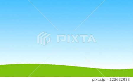 《AI画像》青空と緑の丘 《AI画像》青空と緑の丘 128682958