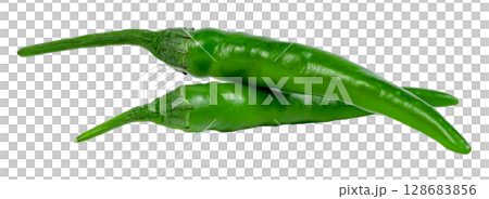 green chili pepper isolated 128683856