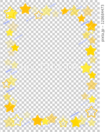 Pop and cute star frame 128684473