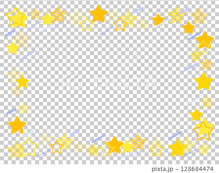 Pop and cute star frame 128684474