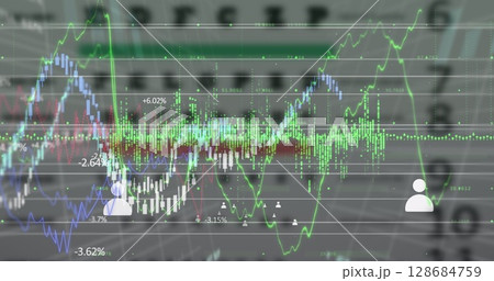 Image of financial data over ophthalmic board 128684759